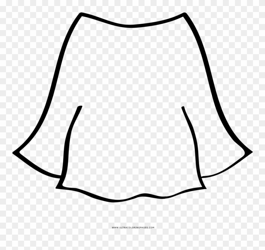 Skirt Coloring Page - Saia Colorir Clipart