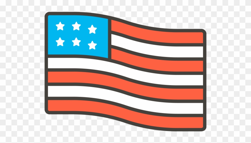 United States Flag Emoji - Vector Graphics Clipart