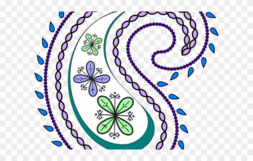 Curve Clipart Paisley Print - Paisley Png Transparent Png