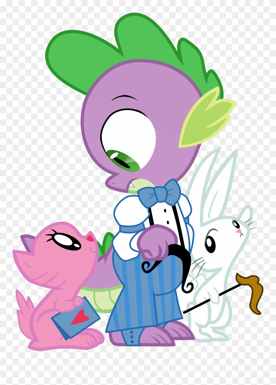 Spike Rarity Pony Pink Mammal Nose Vertebrate Clip - Angel From My Little Pony - Png Download