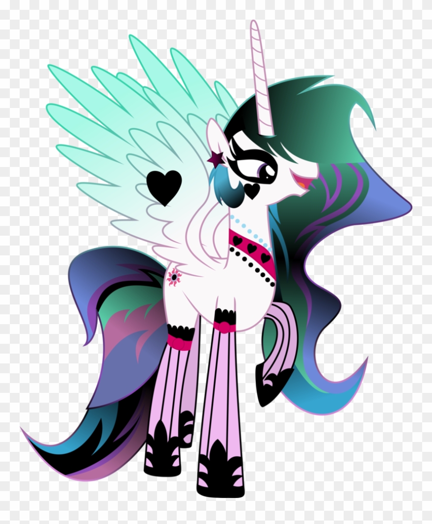 *dramatically Closes Eyes And Appears Aloof, Distant, - My Little Pony Princess Celestia Gothic Clipart
