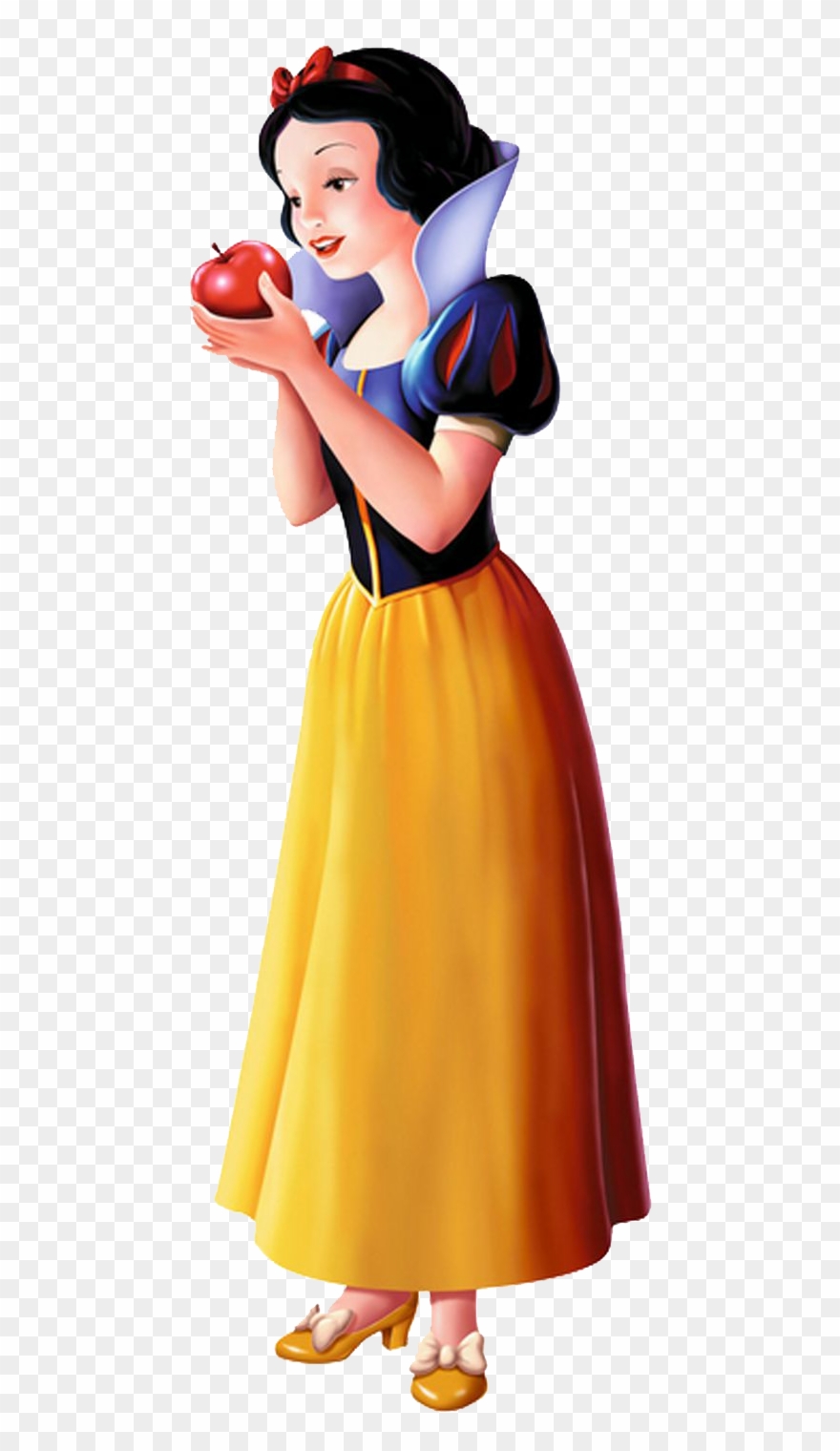 Snow White - Blanche Neige Avec La Pomme Clipart