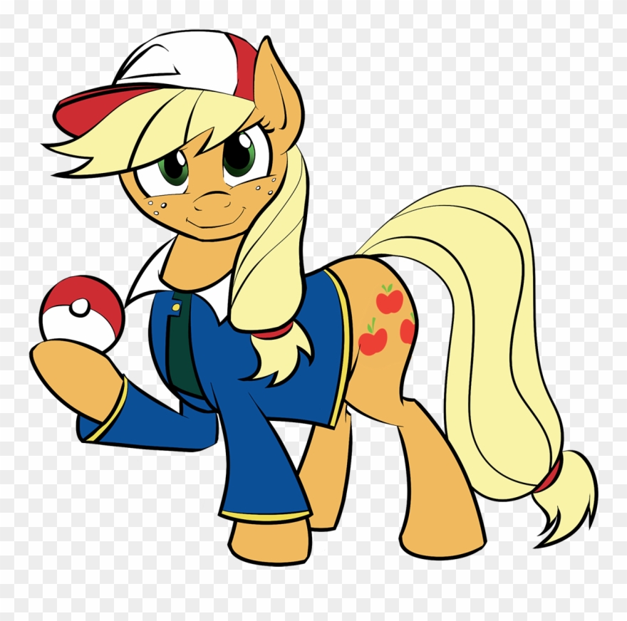 Applejack Ash Ketchum Pikachu Rainbow Dash Mammal Vertebrate - Cartoon Clipart