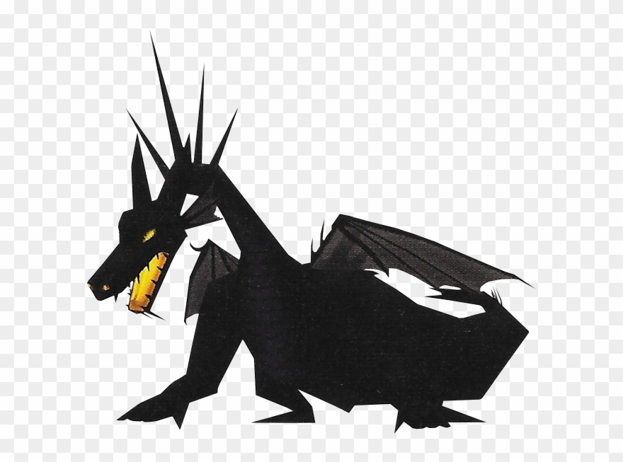 Maleficent Dragon - - Origami Clipart