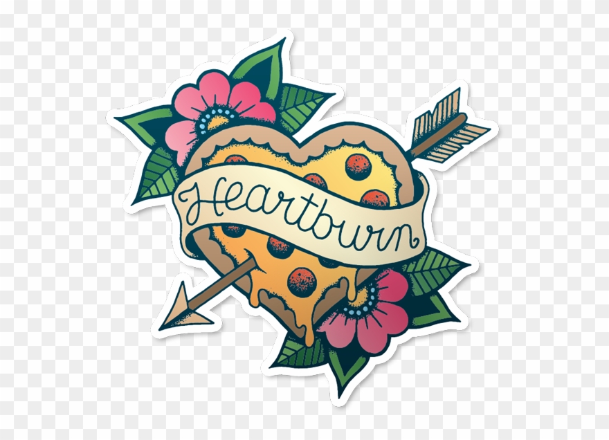 "heartburn" Vinyl Sticker Clipart