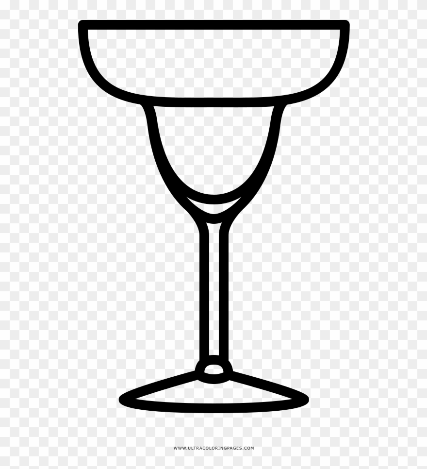 Margarita Glass Coloring Page - Margarita Glass Icon Clipart