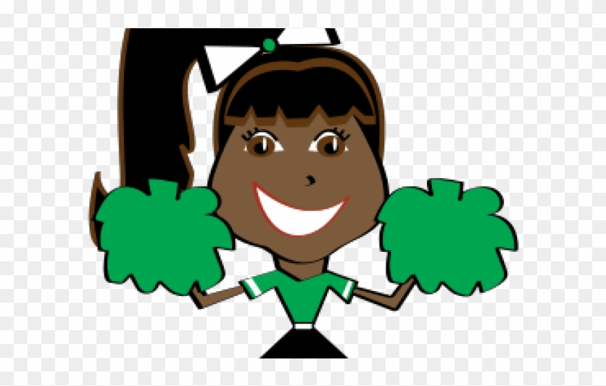 Green Clipart Cheerleading - Clip Art - Png Download