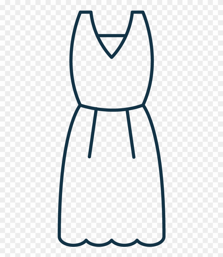 Dresses/jumpsuits - Line Art Clipart