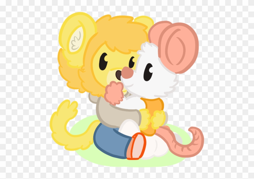 A Fable Lion And Mouse - Cartoon Clipart