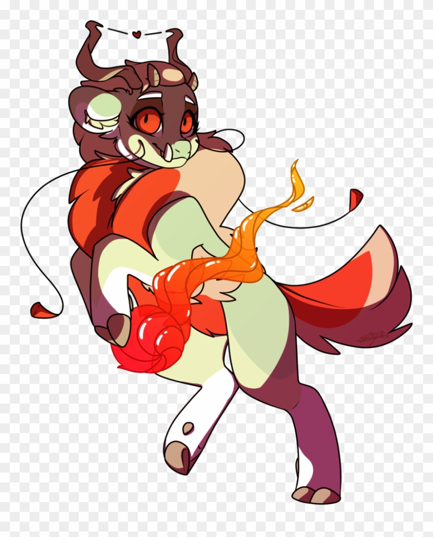 Spoopygander, Chest Fluff, Cloven Hooves, Ear Fluff, - Cartoon Clipart