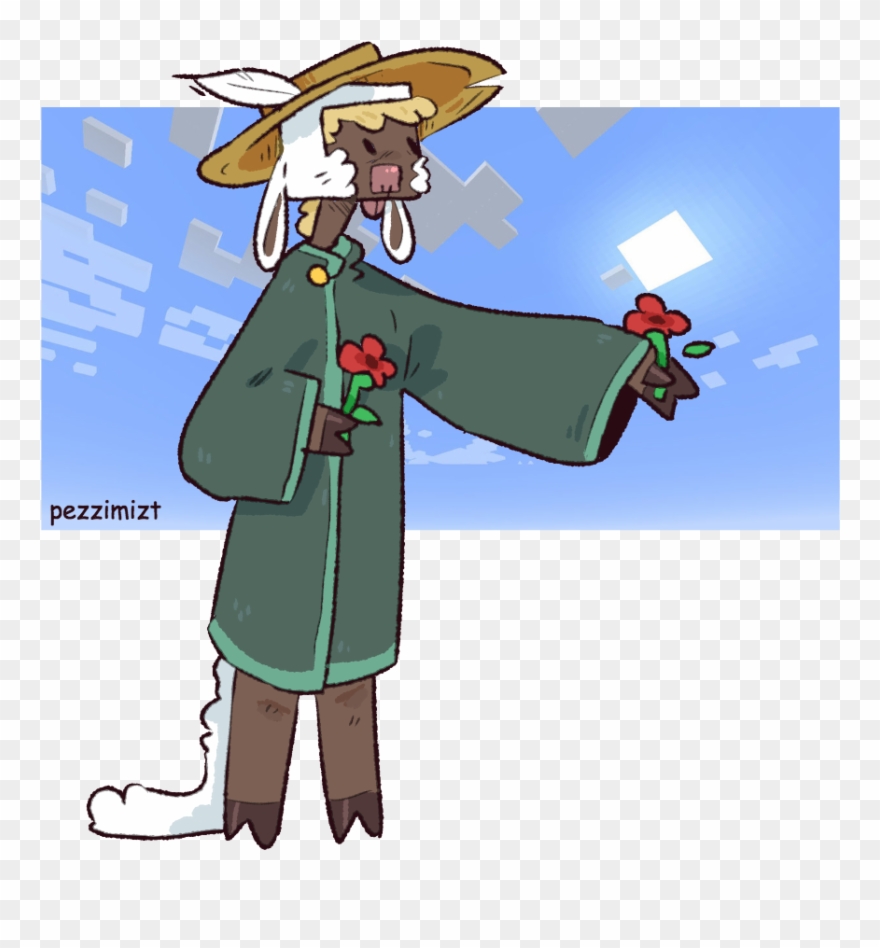 My Minecraft Oc Poppy Shes A Sheep Person Who Was Found - Cartoon Clipart