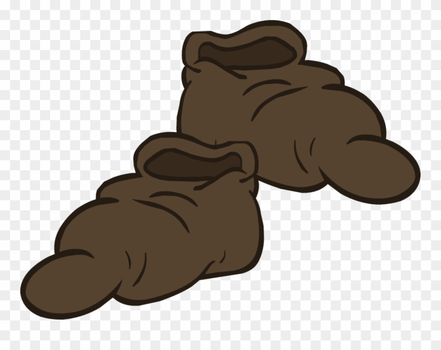 Villager Shoes - Club Penguin Brown Shoes Clipart