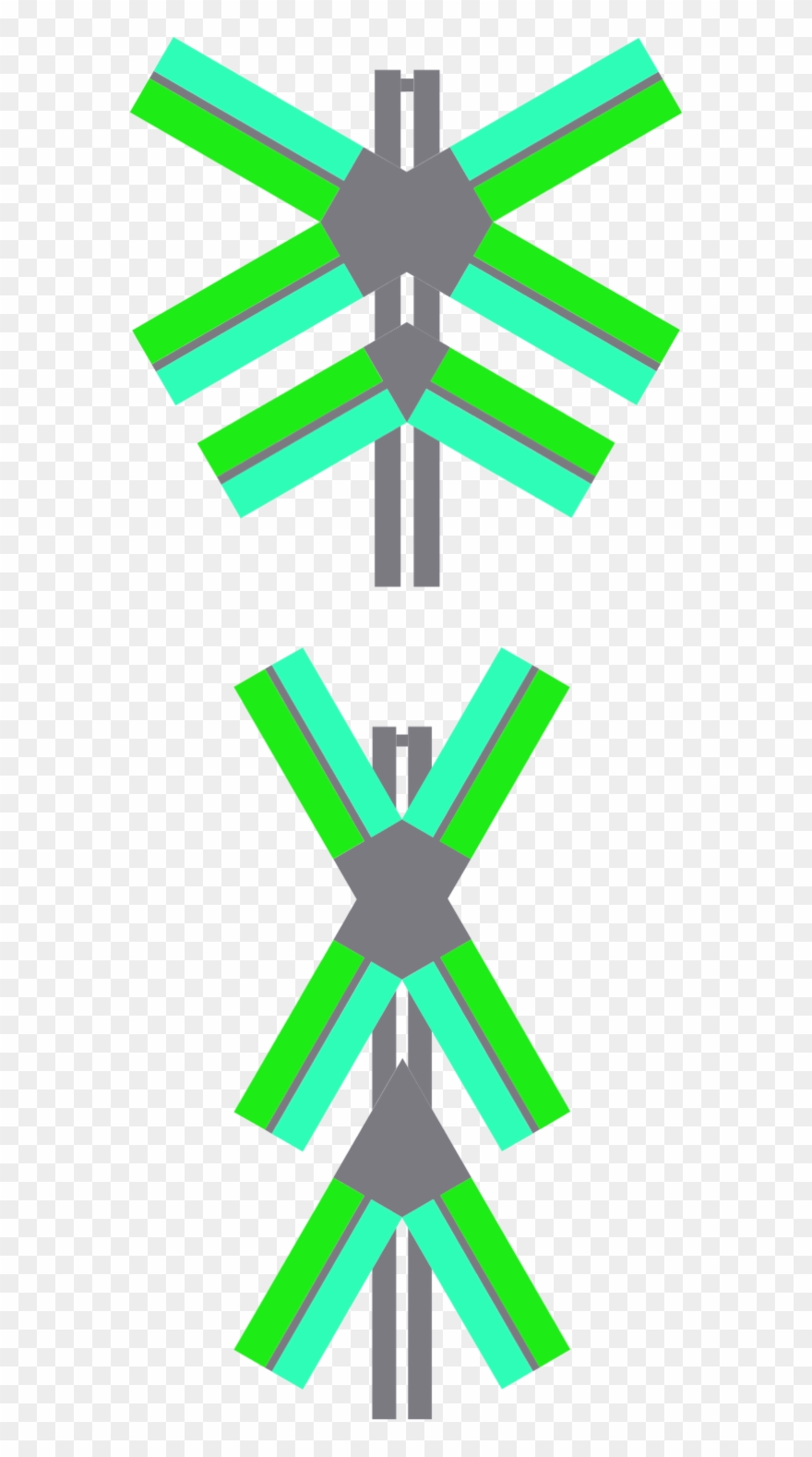 Train Crossing Signals 2 Vector Clip Art Clipart - Train Crossing Signals - Png Download