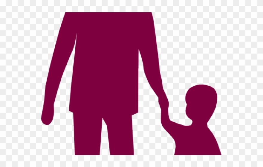 Street Clipart Crossing Street - Adult And Child - Png Download