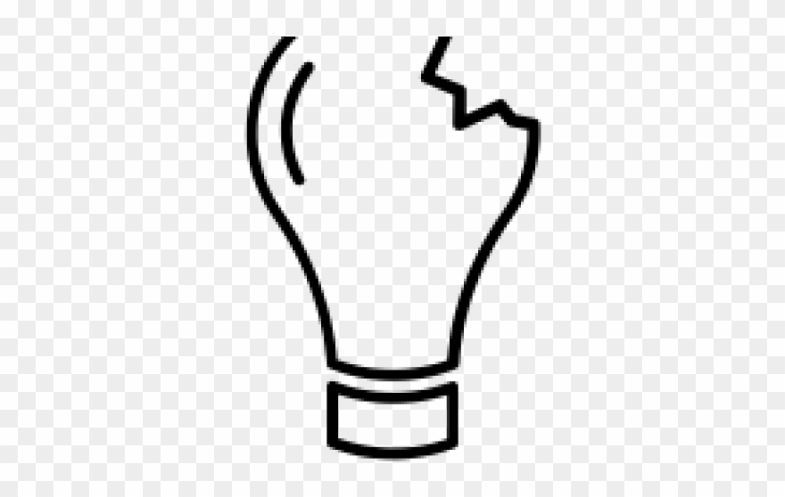 Drawn Light Bulb Cracked Clipart