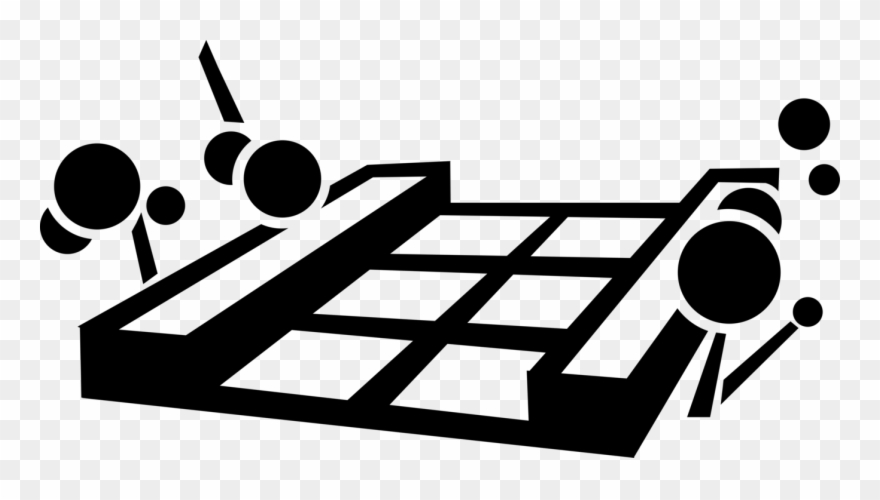 Vector Illustration Of Sidewalk With Hedge Border Clipart