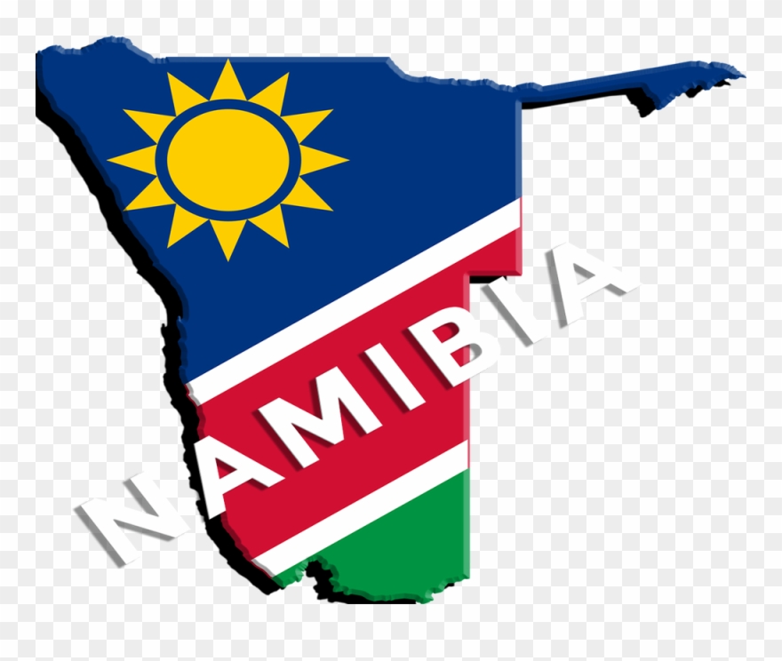 Namibia Map And Flag Clipart