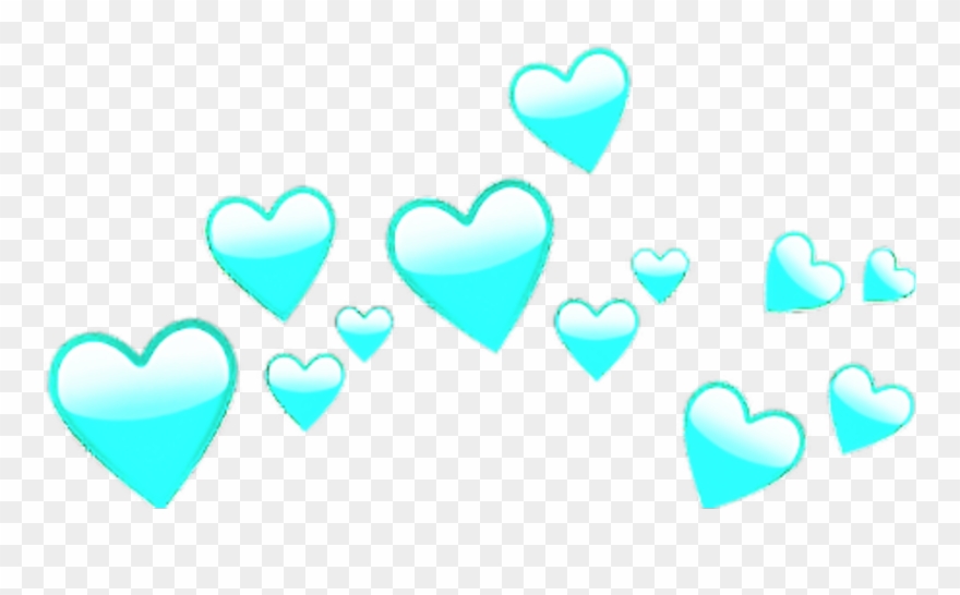 Blue Heart Crown Heartcrown Bynisha Sticker Decoration - Stitch Picsart Clipart