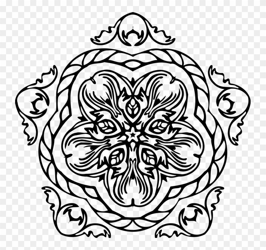 Visual Arts Line Art Drawing Ornament - Circle Clipart