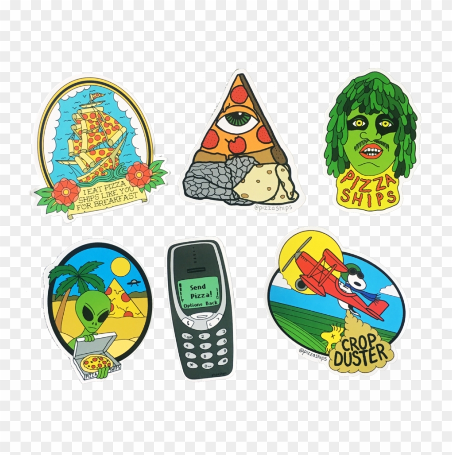 Pizza Ships Sticker Pack - Pizza Ship Clipart