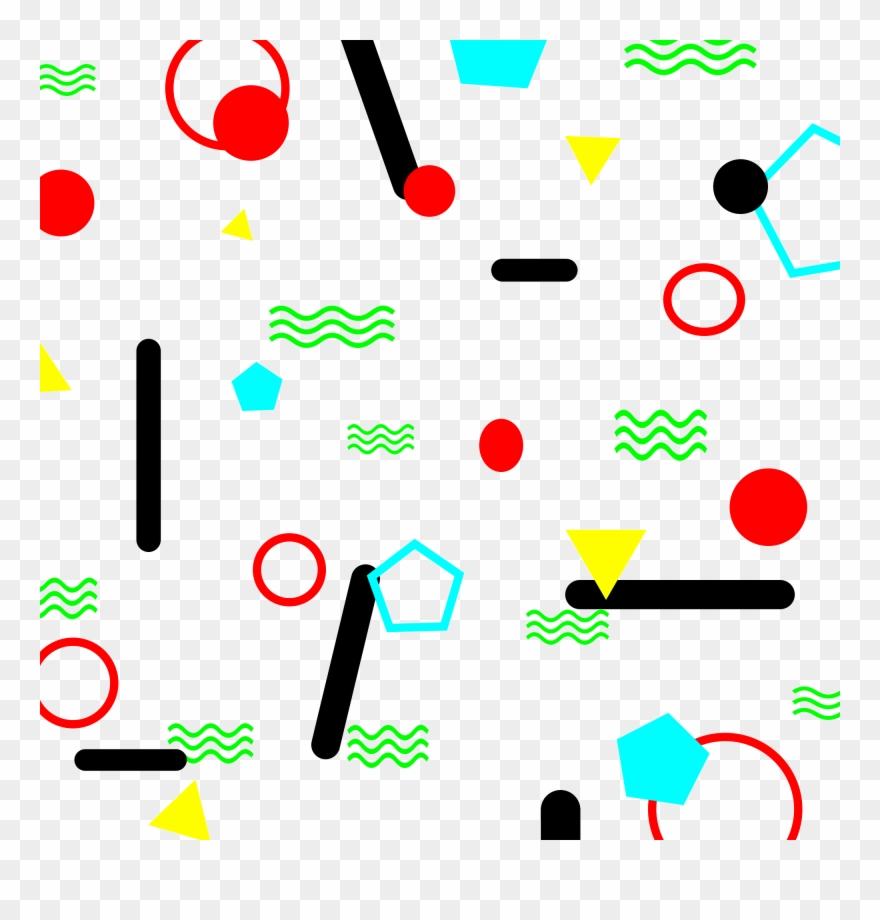 Memphis Effect Design Color Decorative Png And Psd Clipart