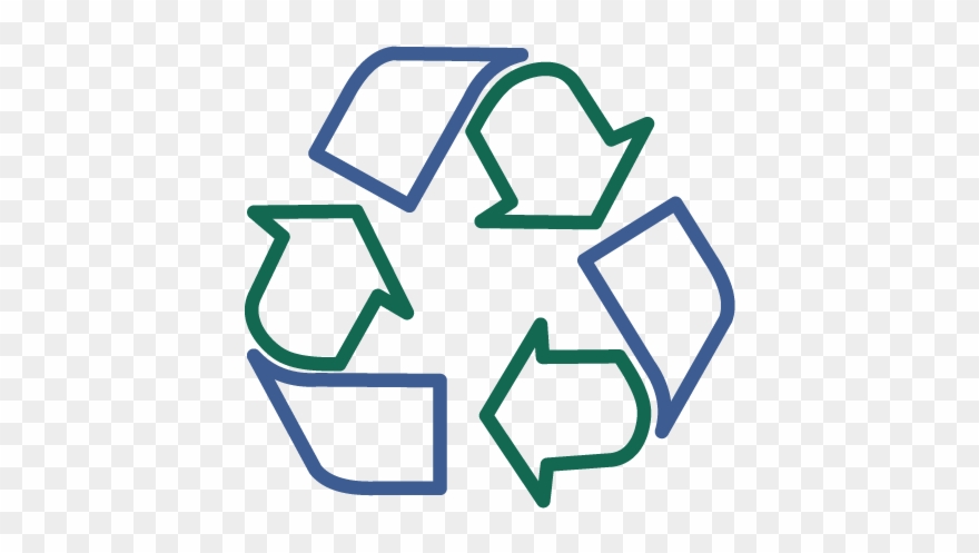Resident Places Trash Outside Front Door - Recycle Logo Outline Clipart
