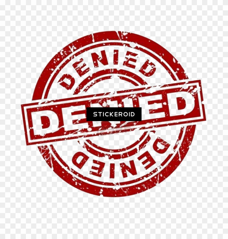 Denied Stamp - Visa Decline Stamp Png Clipart