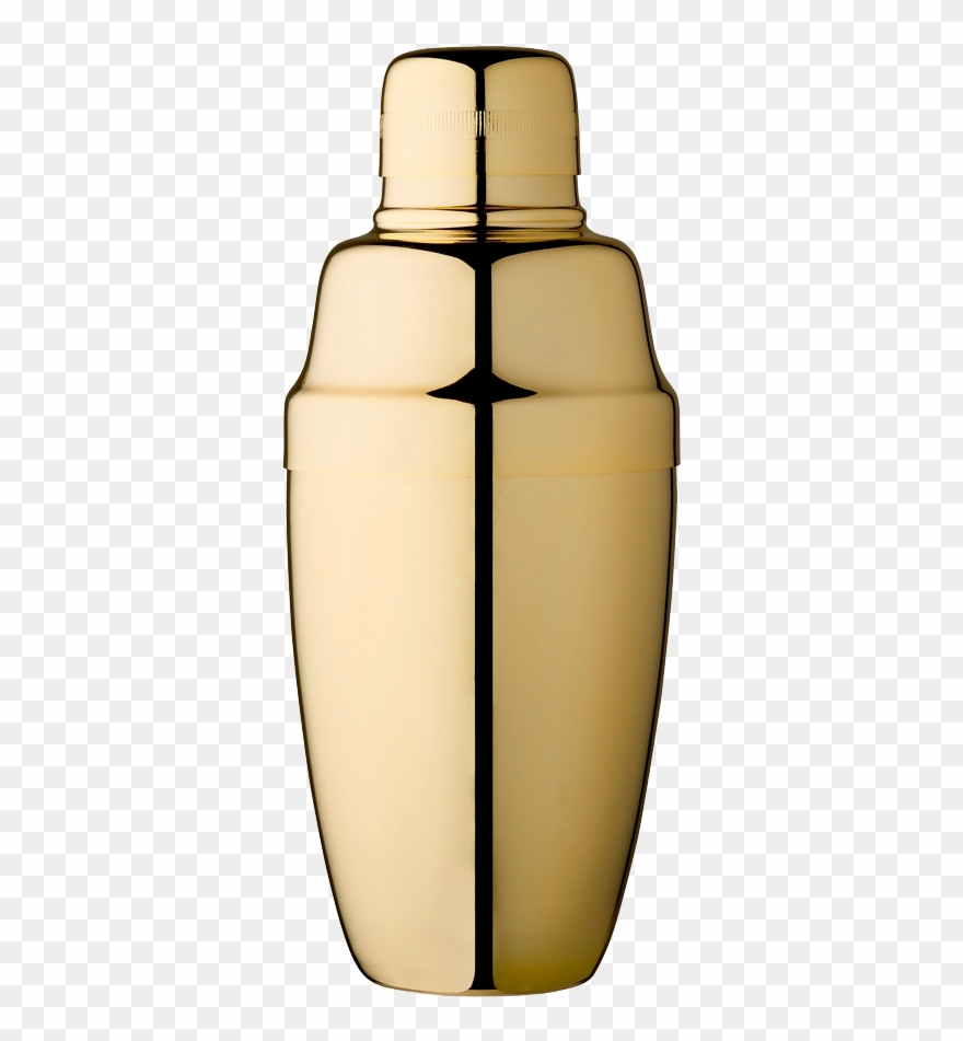 Ag Gold Plated Cocktail Shaker 50cl - Gold Cocktail Shaker Png Clipart