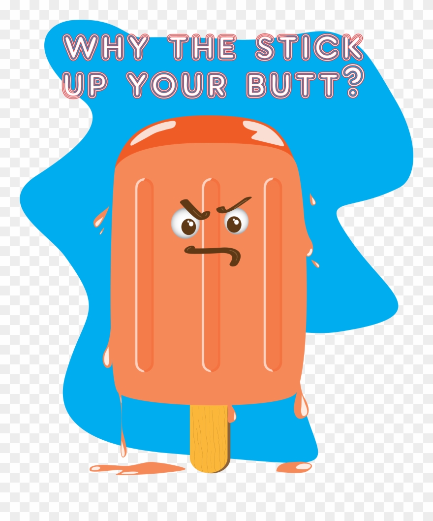 Stick Up Your Butt Onesie - Illustration Clipart