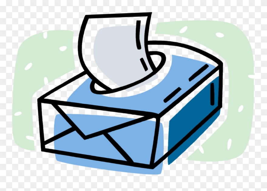 Vector Illustration Of Box Of Kleenex Facial Tissue - Dibujo Pañuelos De Papel Clipart