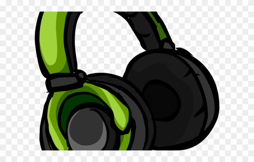Headphone Clipart Green - Club Penguin Puffle Headphones - Png Download