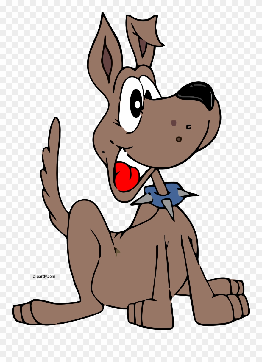 Dog Excited Clipart Png - Cartoon Dog Facing Right Transparent Png