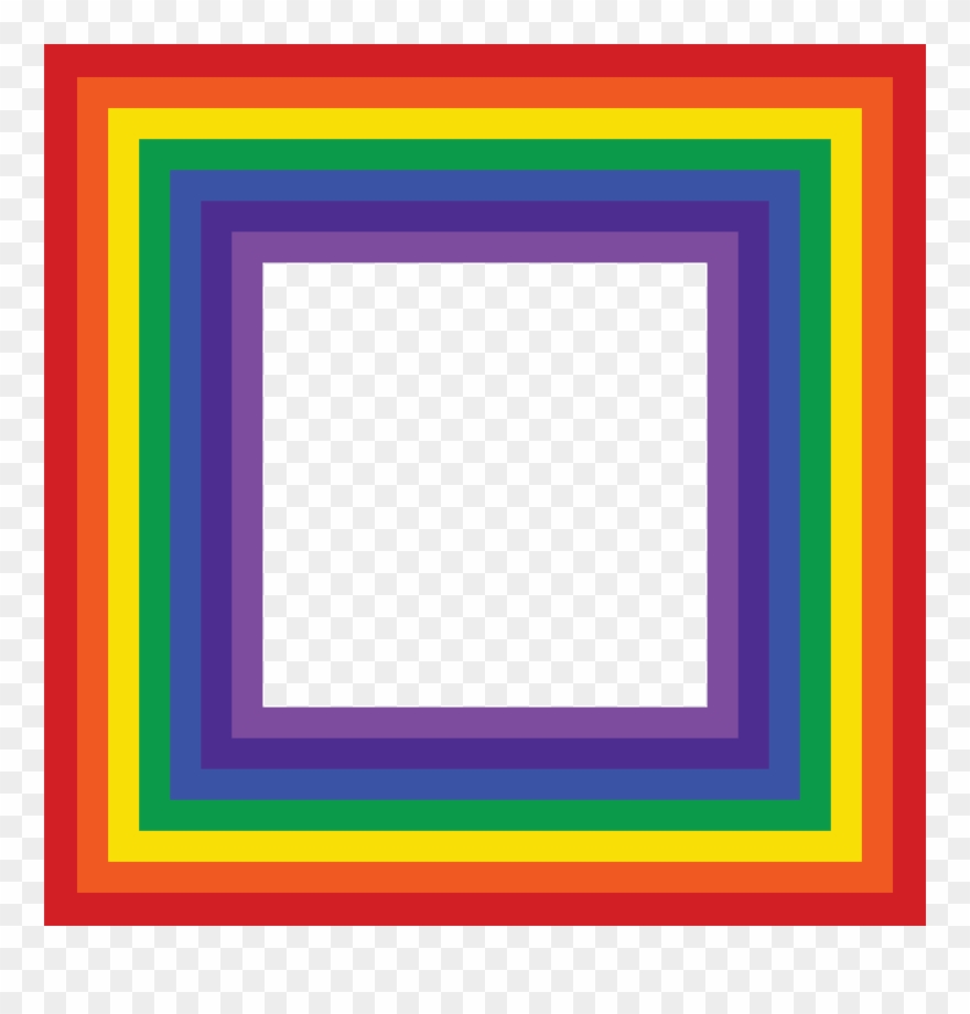 Rainbow Frame Clip Art Border - Rainbow Border Clip Art - Png Download
