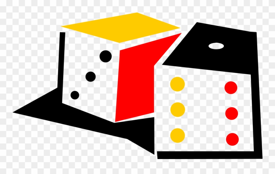 Vector Illustration Of Dice Used In Pairs In Casino Clipart