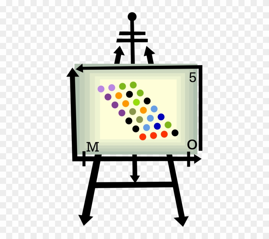Vector Illustration Of Artist's Easel For Supporting Clipart