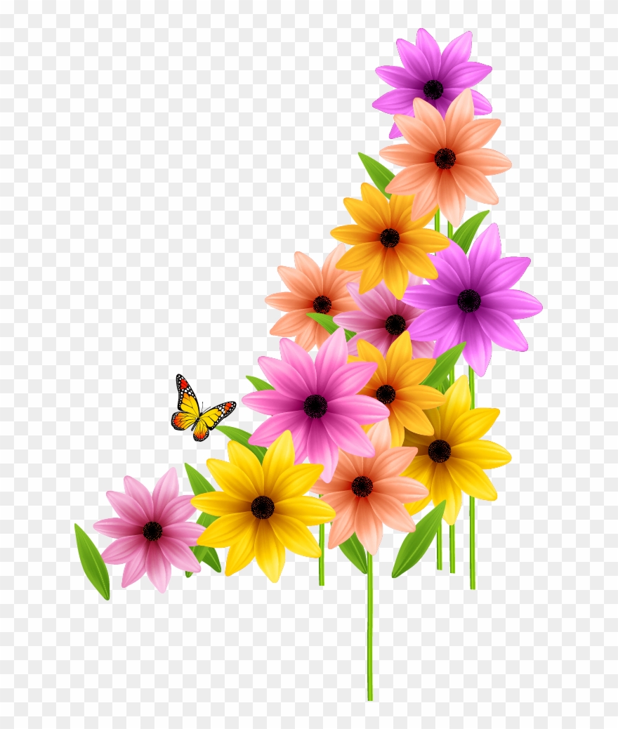 Flowers Color Clipart Flowersclip - Good Morning Beautiful Mom - Png Download