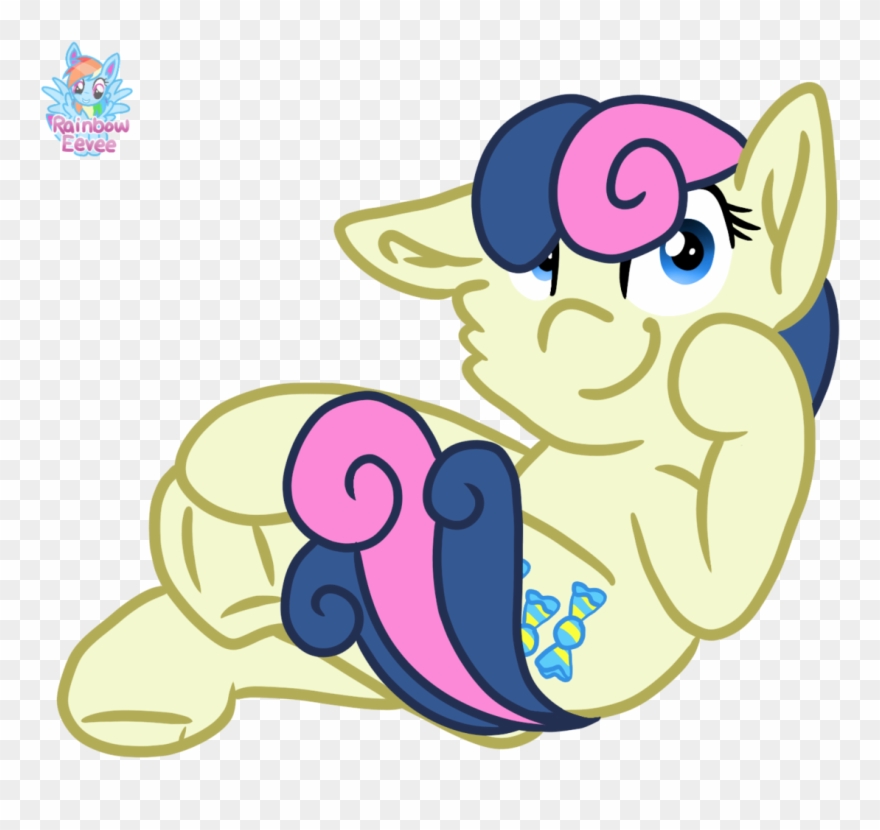 Rainbow Eevee, Bon Bon, Crossed Legs, Cute, Cutie Mark, - Cutie Mark Crusaders Clipart