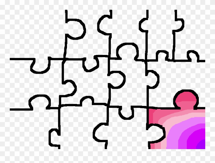 どのパズルピースにも色を付ける Clipart