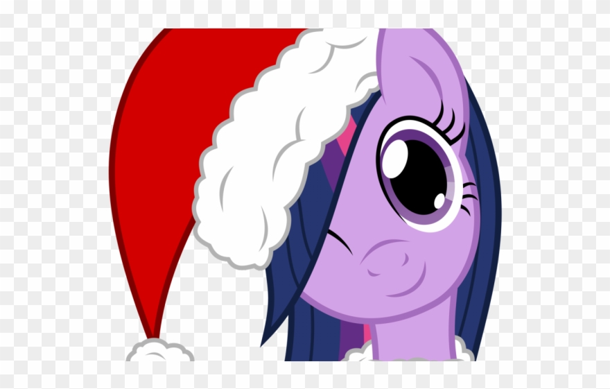 Drawn Santa Hat Transparent Background - My Little Pony Christmas Clipart