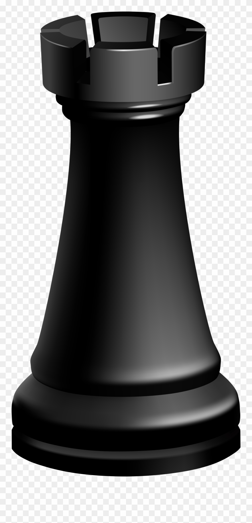 Rook Black Chess Piece Clip Art - Black Rook Chess Piece - Png Download