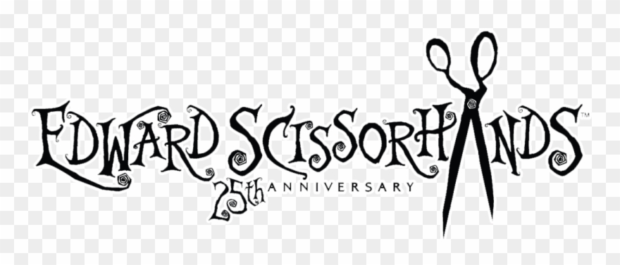 Aficionados Chris » Edward Scissorhands 25th Anniversary - Calligraphy Clipart