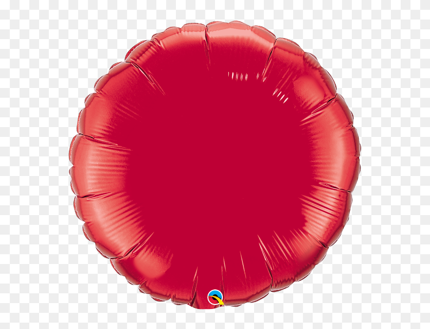 Ruby Red Round 18" Foil Balloon - Mylar Round Balloon Clipart