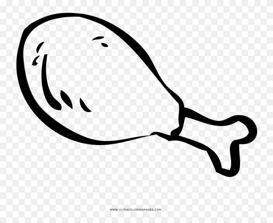 Chicken Drumstick Coloring Page - Coxinha Desenho Para Colorir Clipart