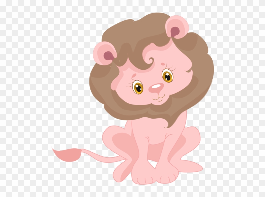 Sublimation Transfer Pink Jungle Animal Lion Design - Safari Ride Baby Animals Clipart - Png Download
