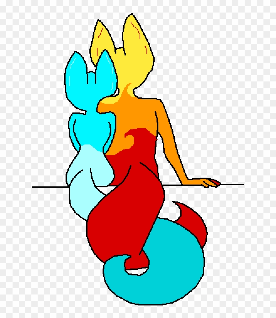 Fire And Ice - Cartoon Clipart