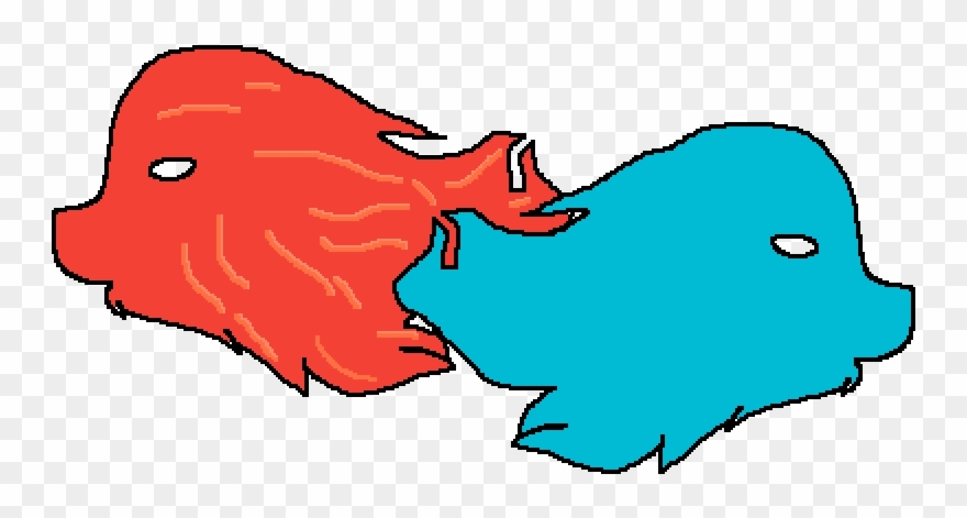 Fire Wolf And Ice Wolf Clipart