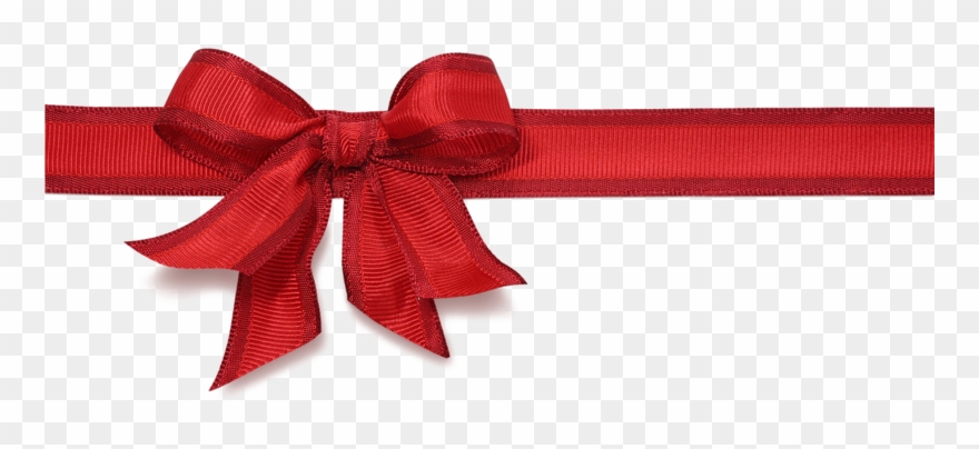 Red Christmas Ribbon Png Hd - Ribbon For Birthday Clipart