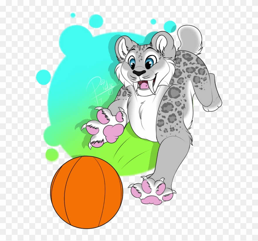 A Cat And His Ball - Cartoon Clipart
