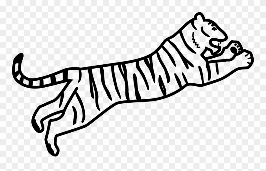Large Size Of How To Draw A Tiger Paw For Beginners - Bengal Tiger Easy Drawing Clipart