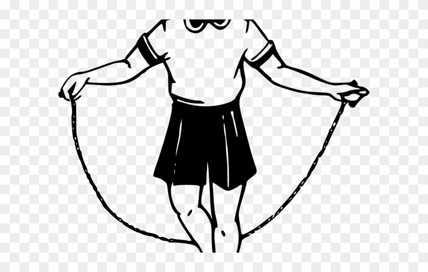 Shoulder Clipart Big Girl - Skipping Rope Race Clip Art - Png Download